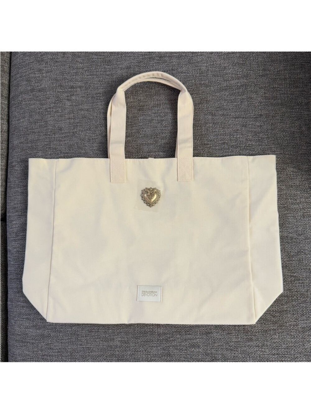 Dolce & Gabbana Beauty Tote Large Cream Luxury Authentic New - Picture 3 of 16